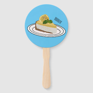 Lemon cheesecake Cartoon Illustration Fächer