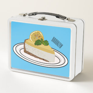 Lemon cheesecake Cartoon Illustration Metall Brotdose