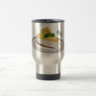 Lemon cheesecake Cartoon Illustration Reisebecher