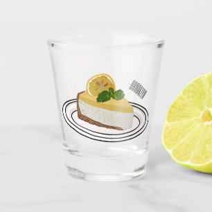 Lemon cheesecake Cartoon Illustration Schnapsglas