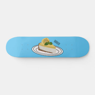 Lemon cheesecake Cartoon Illustration Skateboard
