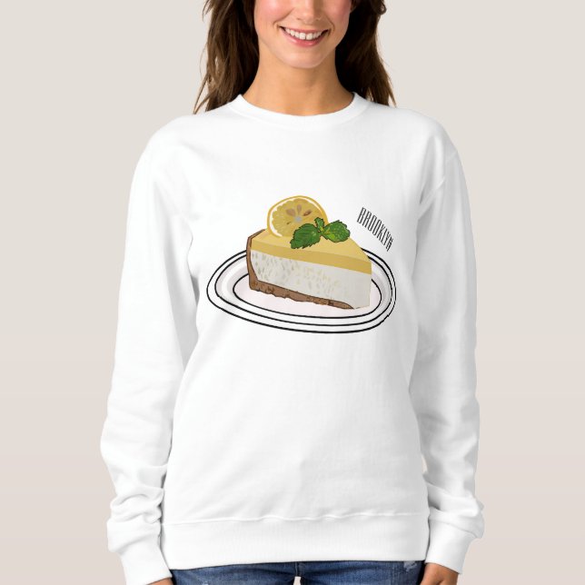 Lemon cheesecake Cartoon Illustration Sweatshirt (Vorderseite)