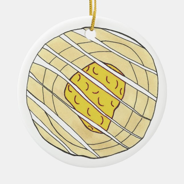 Lemon Cherry Danishs Frühstück süße Konditorei Keramik Ornament (Vorne)