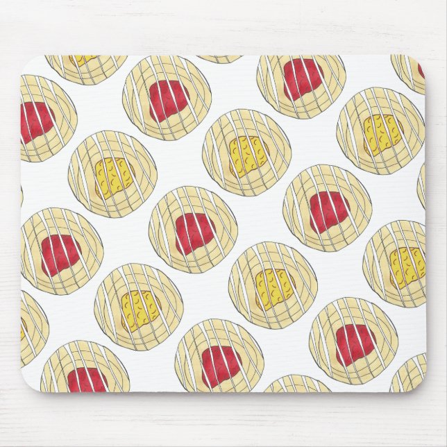 Lemon Cherry Danishs Frühstück süße Konditorei Mousepad (Vorne)