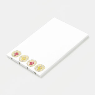 Lemon Cherry Danishs Frühstück süße Konditorei Post-it Klebezettel