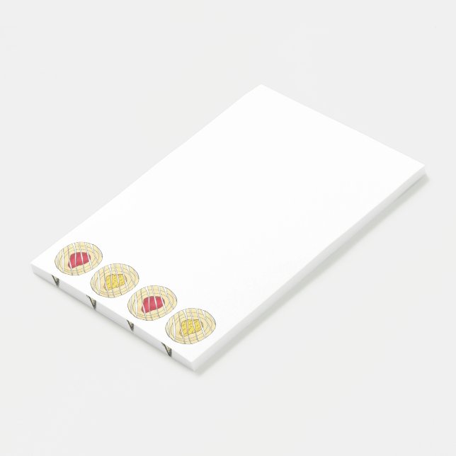 Lemon Cherry Danishs Frühstück süße Konditorei Post-it Klebezettel (angewinkelt)