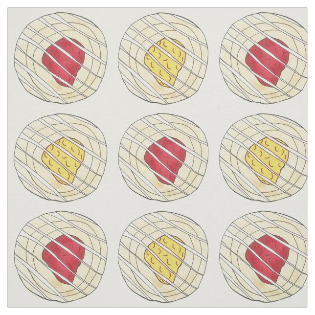Lemon Cherry Danishs Frühstück süße Konditorei Stoff (Muster)