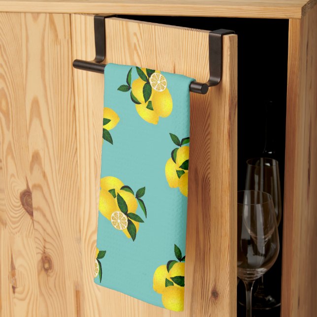 Lemon Chic Aqua Geschirrtuch (Drittel gefaltet)