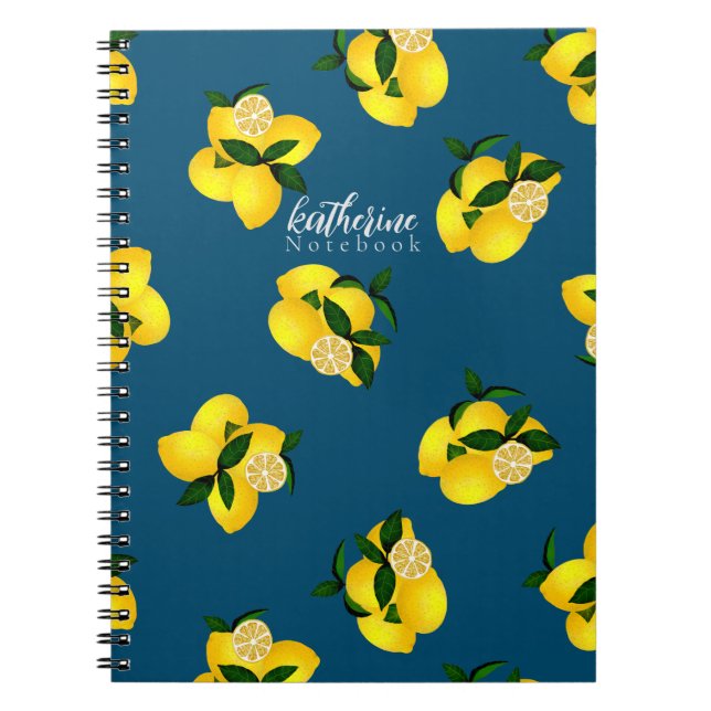 Lemon Chic Design Türkis Notizblock (Vorderseite)