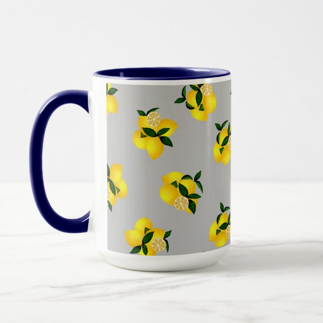 Lemon Chic Gray Design Tasse (Links)