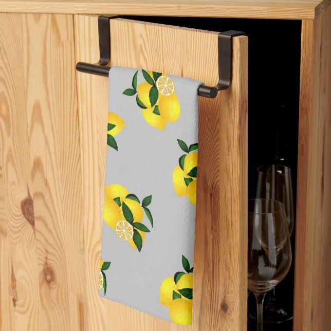 Lemon Chic Gray Geschirrtuch (Drittel gefaltet)