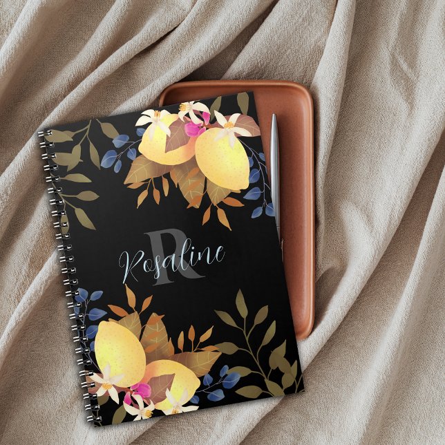 Lemon Chic Monogram Black Planer (Von Creator hochgeladen)