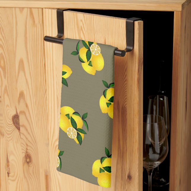 Lemon Chic Olive Geschirrtuch (Drittel gefaltet)