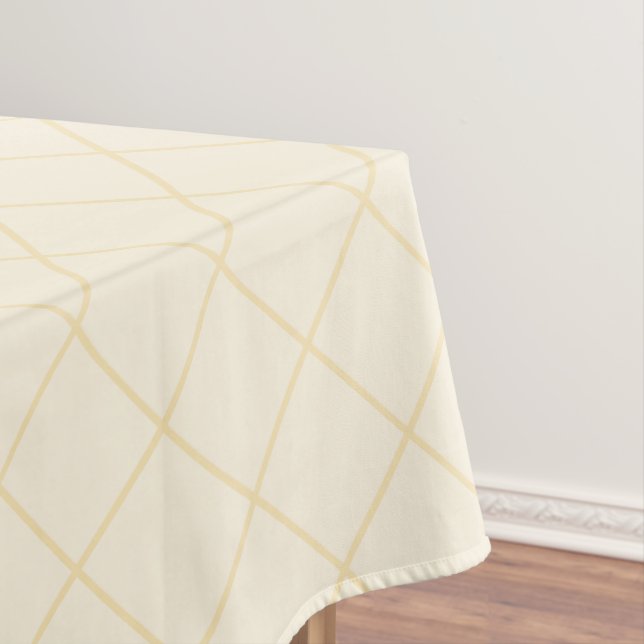 Lemon-Chiffon-Gelbe Quadrate-Tischdecke Tischdecke (Beispiel)