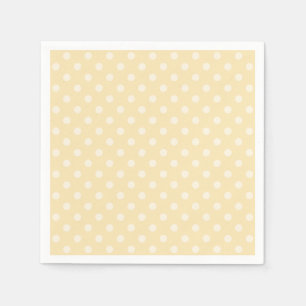 Lemon-Chiffon-Gelbpolka-Punkte benutzerdefinierte Serviette