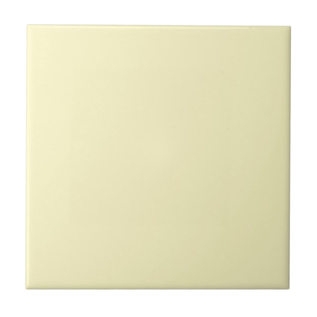 Lemon Chiffon Solid Color Fliese (Vorderseite)