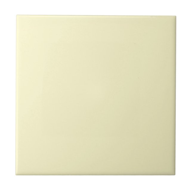 Lemon Chiffon Solid Color Fliese (Vorderseite)