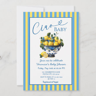 Lemon Ciao Baby Italienische Babyparty Einladung
