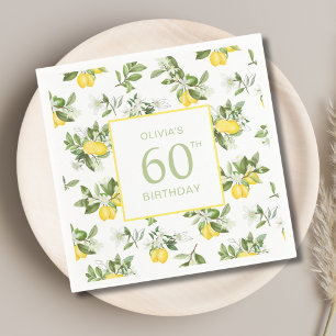 Lemon Citrus 60. Geburtstag Serviette
