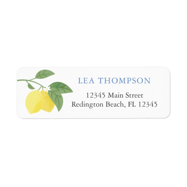 Lemon Citrus Address Labels (Vorne)