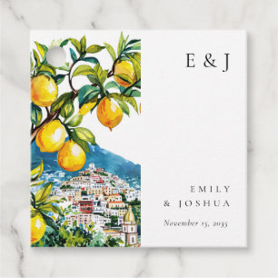 Lemon Citrus Amalfi Küste Italienische Hochzeit Geschenkanhänger
