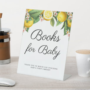 Lemon Citrus Baby Duschbücher für Baby Sockelschild