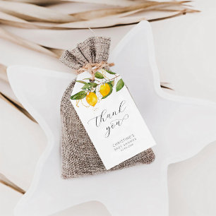 Lemon Citrus Baby Dusche Danke, dass Sie Geschenke Geschenkanhänger