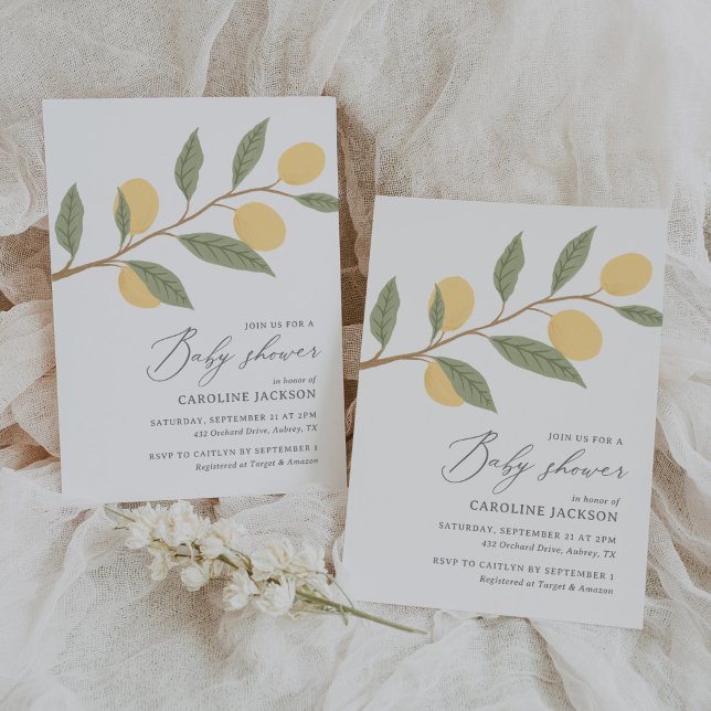 Lemon Citrus Baby Dusche Einladung (Von Creator hochgeladen)