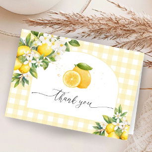 Lemon Citrus Baby Dusche geklappt Danke Karten