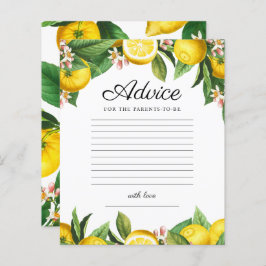 Lemon Citrus Baby Shower Advice Game