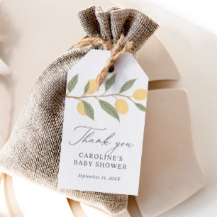 Lemon Citrus Baby Shower Favor Tag Geschenkanhänger