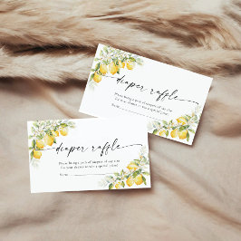 Lemon Citrus Babydusche Windelwaschkarte Begleitkarte