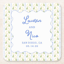 Lemon Citrus Blue & Yellow Amalfi Custom Wedding