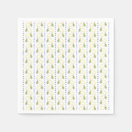 Lemon Citrus Blue & Yellow Amalfi Mittelmeer Serviette