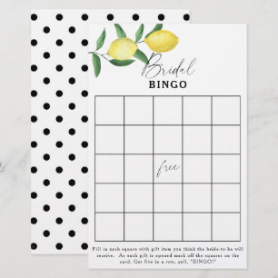 Lemon Citrus - Brautparty-Bingo-Spiel
