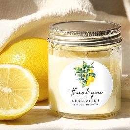 Lemon Citrus Brautparty Runder Aufkleber