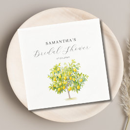 Lemon Citrus Brautparty Serviette