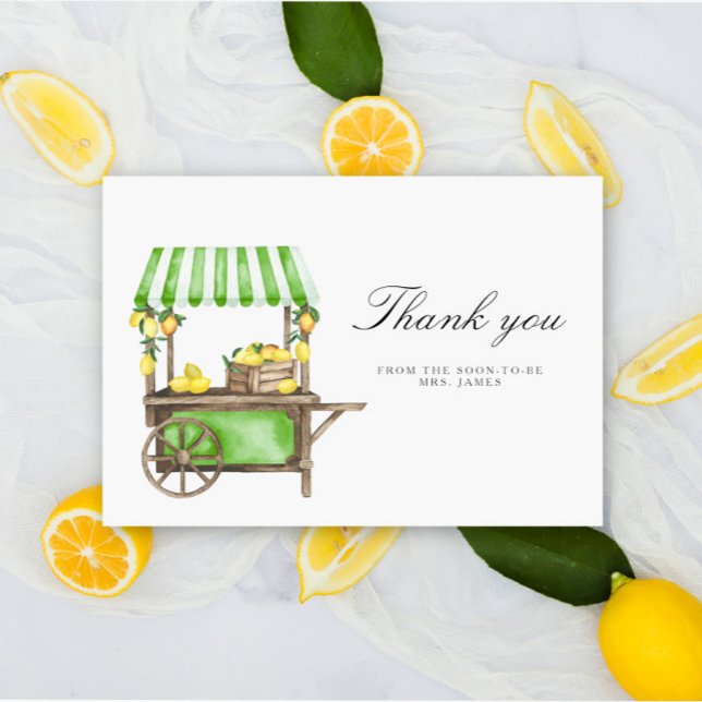 Lemon Citrus - bridal shower thank you card Karte (Von Creator hochgeladen)