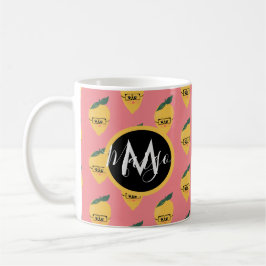 Lemon Citrus Cartoon Pattern Kaffee Tasse
