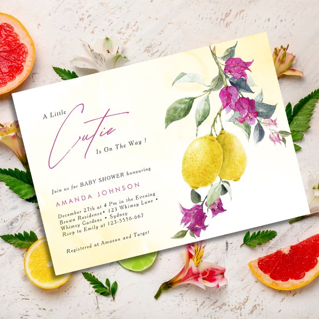 Lemon Citrus Cutie Mama's main Squeeze Baby Shower Einladung (Von Creator hochgeladen)