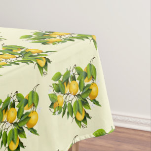 Lemon Citrus Frucht Blumengarten Tischdecke