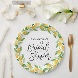 Lemon Citrus Frucht Brautparty Pappteller