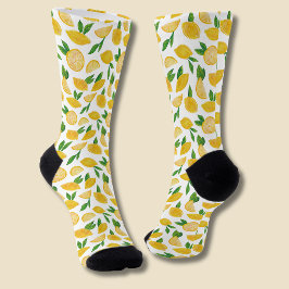 Lemon Citrus Fruchtmuster Socken