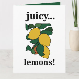 Lemon Citrus Fruit Sommer Geburtstag Karte