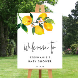 Lemon Citrus Fruit Summer Baby Dusche Begrüßungsze Poster