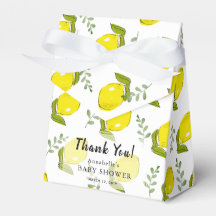 Lemon Citrus Leaf Muster Baby Dusche Geschenkboxen
