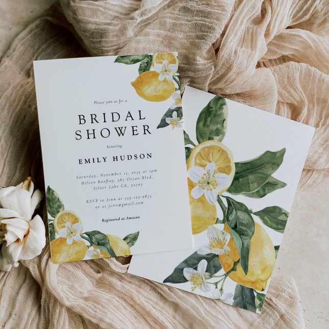 Lemon Citrus Main Squeeze Brautparty Einladung (Von Creator hochgeladen)