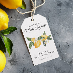 Lemon Citrus Main Squeeze Brautparty Geschenkanhänger