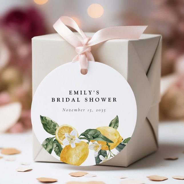 Lemon Citrus Main Squeeze Brautparty Geschenkanhänger (Von Creator hochgeladen)