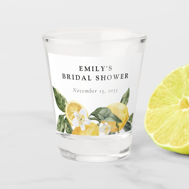 Lemon Citrus Main Squeeze Brautparty Schnapsglas (Vorderseite)